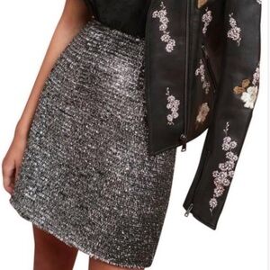 Anthropologie | Shimmer mini skirt